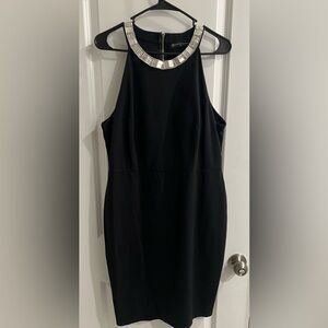 Like New, Worn Once- FTF Black Embellished Cocktail/Evening Dress (Plus Size)
